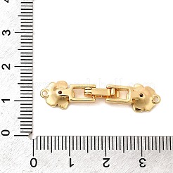 Brass Micro Pave Clear Cubic Zirconia Fold Over Clasps&nbsp;X-KK-C075-32G