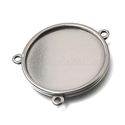 304ステンレスシャンデリア部品リンク  フラットラウンド  ステンレス鋼色  トレイ：25mm  31x31x2mm  穴：2mm&nbsp;STAS-F365-03D-P