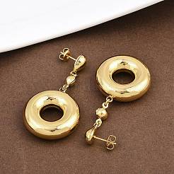 304 Stainless Steel Dangle Stud Earrings&nbsp;EJEW-P325-04C-G