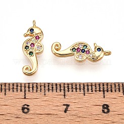 Brass Micro Pave Cubic Zirconia Pendants&nbsp;KK-N261-16G