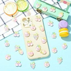 60個6スタイル不透明樹脂カボション  グリッターパウダー付き  混合図形  19~23x15~21x7.5~8.5mm  10個/スタイル&nbsp;CRES-CJ0001-88