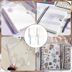 4個 4色 PVC ルーズリーフノートカバー  鉄製6リングバインダーカバー  長方形  ミックスカラー  237x180x22mm  1pc /カラー&nbsp;AJEW-FG0004-88B