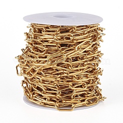 PVD Vacuum Plating 304 Stainless Steel Paperclip Chains&nbsp;CHS-D027-02G