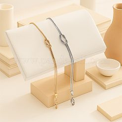 2 Bags 2 Colors Brass Snake Chain Bracelets for Women&nbsp;BJEW-GO0001-09