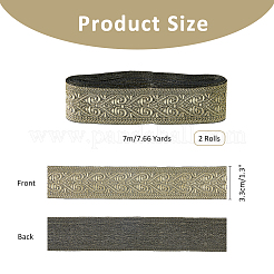 7M Ethnic Style Embroidery Polyester Ribbons&nbsp;OCOR-WH0070-119A-05