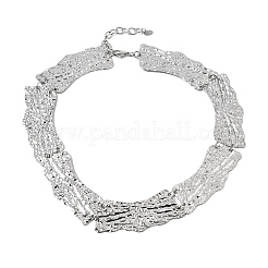 316L Surgical Stainless Steel Textured Link Chain Choker Necklaces&nbsp;SA-CBAB122-06P