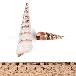 Electroplate Natural Spiral Shell Big Pendants&nbsp;SSHEL-Q100-26KCG