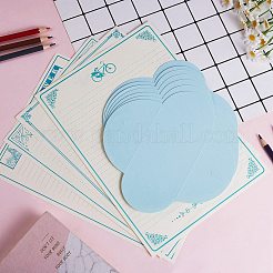 レターペーパー  ミックス模様  レトロな色のパールブランクミニ紙封筒付き  ミックスカラー  26x18.6cm  8個/袋  4スタイル  1バッグ/スタイル  4袋  32pc&nbsp;AJEW-SZ0001-89