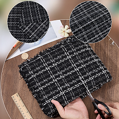 Tartan Chemical Fiber Fabric&nbsp;DIY-WH0591-521B
