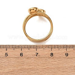 304 Stainless Steel Pave Cubic Zirconia Finger Rings for Women&nbsp;RJEW-K319-02C-G