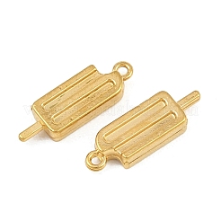 304ステンレスペンダント  アイスサッカーチャーム  イオンプレーティング（ip）  20KGP本金メッキ  17x5.5x3mm  穴：1mm&nbsp;STAS-B167-23A-G