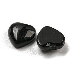 天然石ブラックストーンカボション  ハート  8x8x3.5mm&nbsp;G-H309-01-06