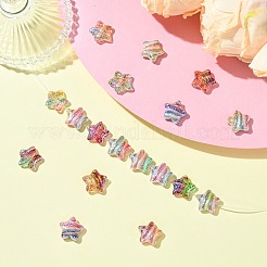 18Pcs 18 Colors Printed Resin Beads&nbsp;RESI-CJ0004-64