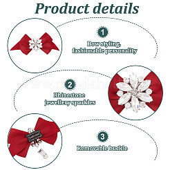 2Pcs Detachable Bowknot Polyester Ribbon Shoe Decoration&nbsp;FIND-FG0003-03B