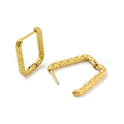 304ステンレススチールイヤリング金具  ゴールドカラー  21x14x2mm  穴：16.5x9mm  ピン：0.8mm&nbsp;STAS-O006-02A-G