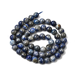 天然石ラピスラズリビーズ連売り  ラウンド  5.5~6mm  穴：1mm  約58~60個/連  15インチ（38cm）&nbsp;G-A163-07-6mm