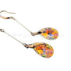 Brass & Synthetic Quartz Dangle Earrings for Women&nbsp;WG42CC0-01