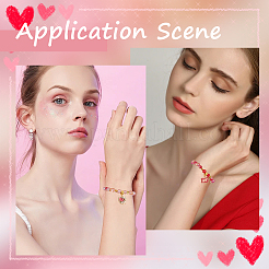Valentine's Day Theme DIY Glass Beads Stretch Bracelet Jewelry Kits&nbsp;DIY-SC0028-68