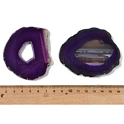 Natural Druzy Agate Slice Cabochons&nbsp;G-F826-E04