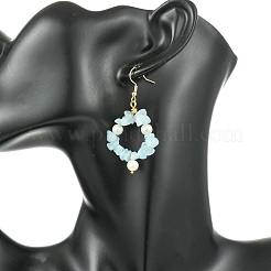Natural Gemstone Beaded Dangle Earrings&nbsp;EJEW-JE07215