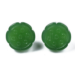 Imitation Jade Glass Charms&nbsp;X-GLAA-S054-24B