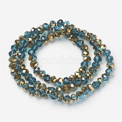 Electroplate Transparent Glass Beads Strands&nbsp;EGLA-A034-T4mm-O03
