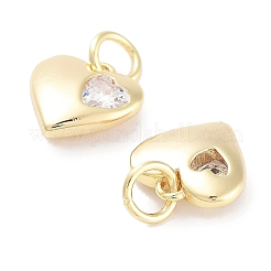 Brass Micro Pave Cubic Zirconia Charms&nbsp;KK-C051-03G