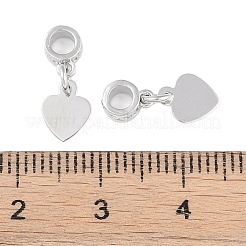 真鍮チャーム  鉛フリー＆カドミウムフリー  プラチナ  ハート  15mm  ペンダント：7.5x6mm  穴：2.5mm&nbsp;KK-A226-06C-P