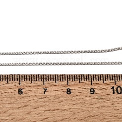 304ステンレススチール製サーペンタインチェーンネックレス（男女兼用）12個  変色なし  ステンレス鋼色  18.03インチ（45.8cm）  1mm&nbsp;NJEW-H093-19P-01