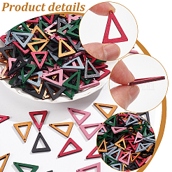 180Pcs 6 Colors Wood Pendants&nbsp;WOOD-NB0002-23