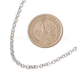 3MM 304 Stainless Steel Rolo Chain Necklaces&nbsp;NJEW-JN05622-01