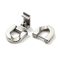 変色しない304ステンレススチール製折りたたみ式留め具  ステンレス鋼色  23x11x3mm  穴：4x5mm&nbsp;STAS-D026-01A-P