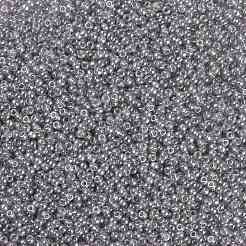 MIYUKIラウンドロカイユビーズ  日本製シードビーズ  （rr368)シルバーグレーの光沢  8/0  3mm  穴：1mm  約422~455PCS /ボトル  10 G /ボトル&nbsp;SEED-JP0009-RR0368