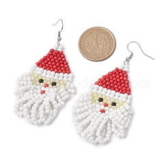 Glass Seed Dangle Earrings&nbsp;EJEW-JE06214