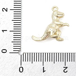 真鍮チャーム  カドミウムフリー＆ニッケルフリー＆鉛フリー  動物のチャーム  18KGP本金メッキ  恐竜  17x17.5x6.5mm  穴：1.2mm&nbsp;KK-S514-01D-G