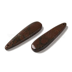 天然ピカソジャスパーペンダント  ティアドロップチャーム  45.5x12x4mm  穴：1.2mm&nbsp;G-Q161-08A