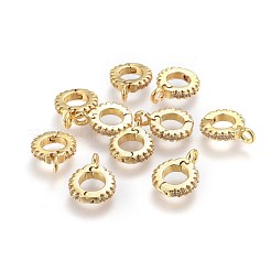 Brass Cubic Zirconia Enhancer Shortener Bails&nbsp;ZIRC-E162-16G