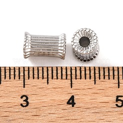 真鍮ビーズ  カドミウムフリー＆ニッケルフリー＆鉛フリー  コラム  プラチナ  9x5.5mm  穴：2mm&nbsp;KK-S389-31P