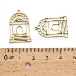 ステンレスペンダント201個  レーザー切断  サンドアチャーム  ゴールドカラー  24.5x16.5x1mm  穴：1.2mm&nbsp;LS-STAS-I332-09G