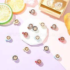 15Pcs 5 Colors Baking Paint Alloy Pendants&nbsp;FIND-CJ0005-89