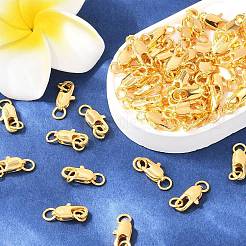 Brass Lobster Claw Clasps&nbsp;X-KK-KK801-G