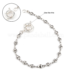 ラックメッキ真鍮製引き輪  プラチナメッキ  15x5mm  穴：2mm&nbsp;KK-D399-B-P-NF