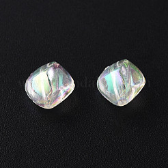 透明なアクリルビーズ  ABカラーメッキ  ナゲット  クリアAB  10.5x10x8mm  穴：1.6mm  約1200個/500g&nbsp;MACR-S373-131-C11