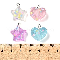 10Pcs Transparent Resin & Glitter Powder Pendants&nbsp;RE-CBADB2B-02