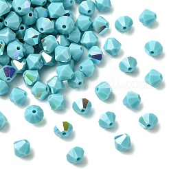 プレシオサ®クリスタルビーズ  チェコクリスタル  双円錐形(451 69 302 ロンデル)  63030 200 ターコイズab  5mm  穴：1mm&nbsp;X-PRC-BA5-63030-200