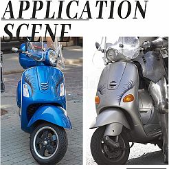 防水ペットまつげデコレーションステッカー  車用バイク荷物スケートボードの装飾  ブラック  10x24.7cm&nbsp;DIY-WH0273-33
