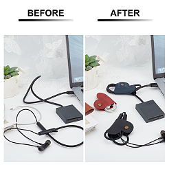 4Pcs 4 Colors PU Leather Cord Organizers&nbsp;AJEW-CP0005-01