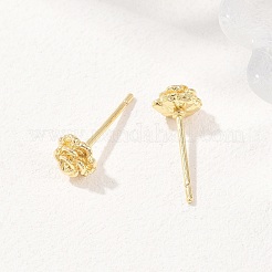 Brass Stud Earrings&nbsp;EJEW-P346-01C-G
