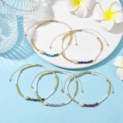 5Pcs Natural Gemstone Beaded Bracelets&nbsp;BJEW-JB10212