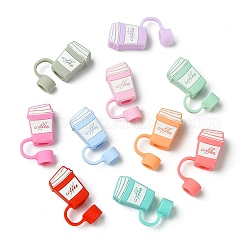 11Pcs 11 Colors Silicone Straw Cap&nbsp;SIL-CJ0002-84